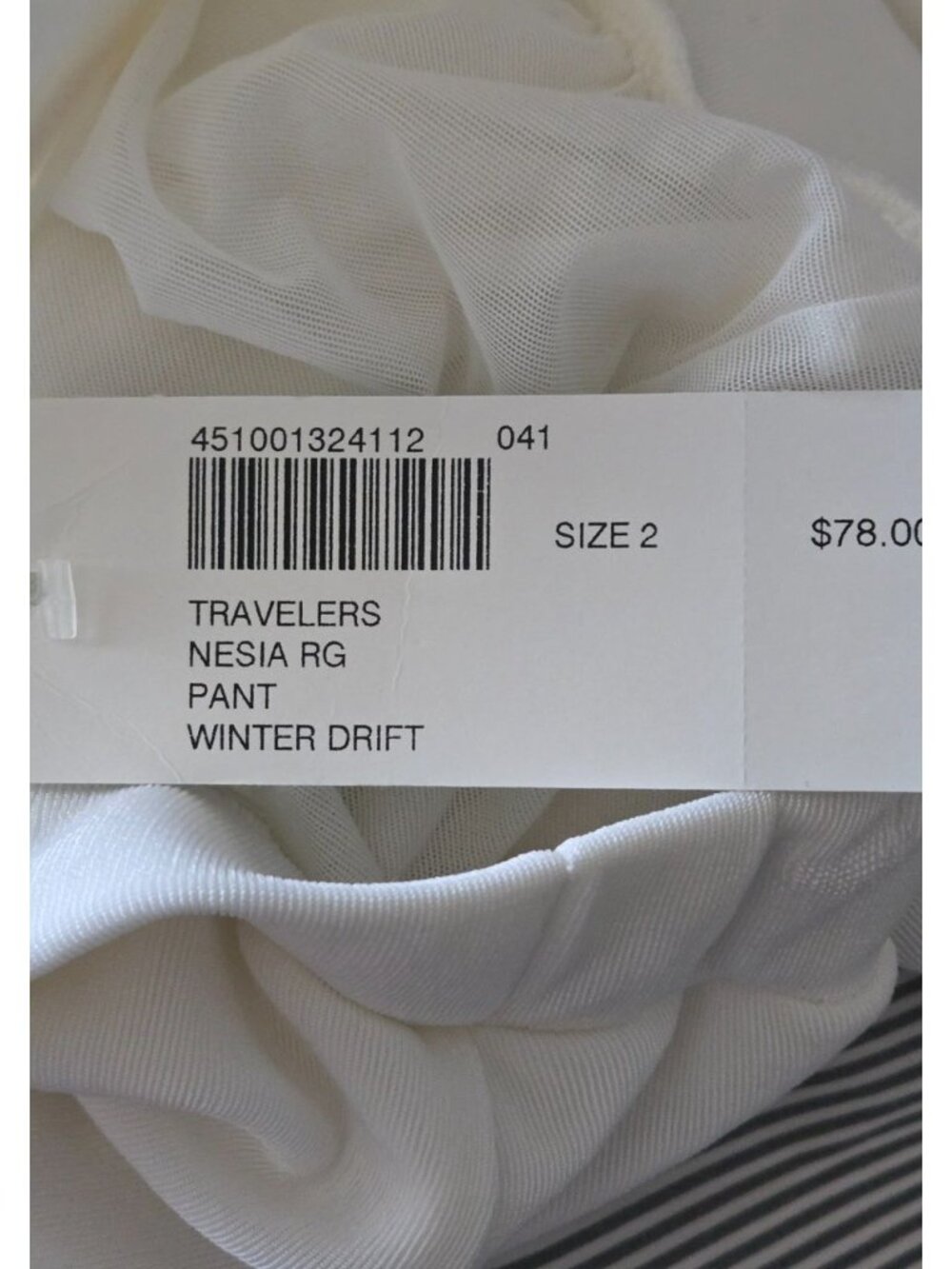 Chico's Travelers White Drift Nesia Regular Pants size 2 - Picture 9 of 11